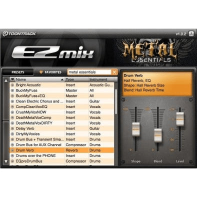 Metal Essentials EZmix FuII Version for MAC / WIN