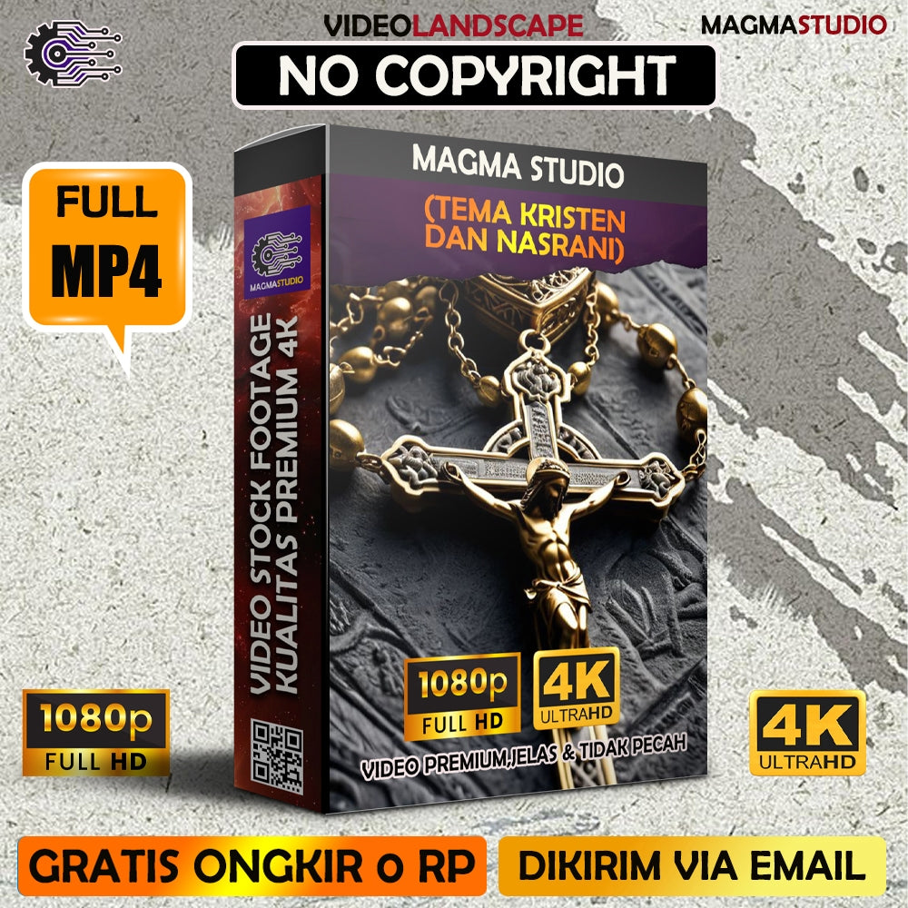 Footage 1000++ (4K) Tema KRISTEN/NASRANI Video Stock -Video Untuk Para Konten Kreator Video