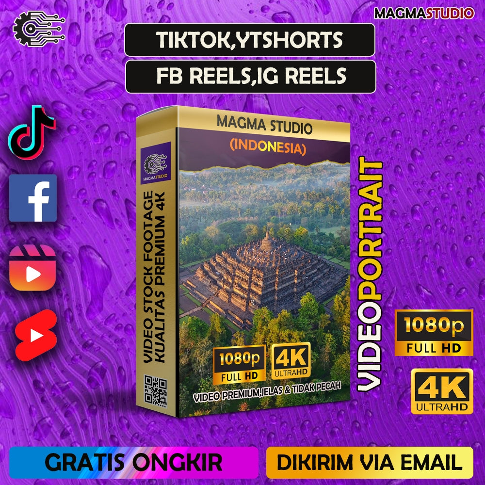 1000++(4K) Footage Portrait TEMA INDONESIA - BAHAN YOUTUBE-Tikt0k