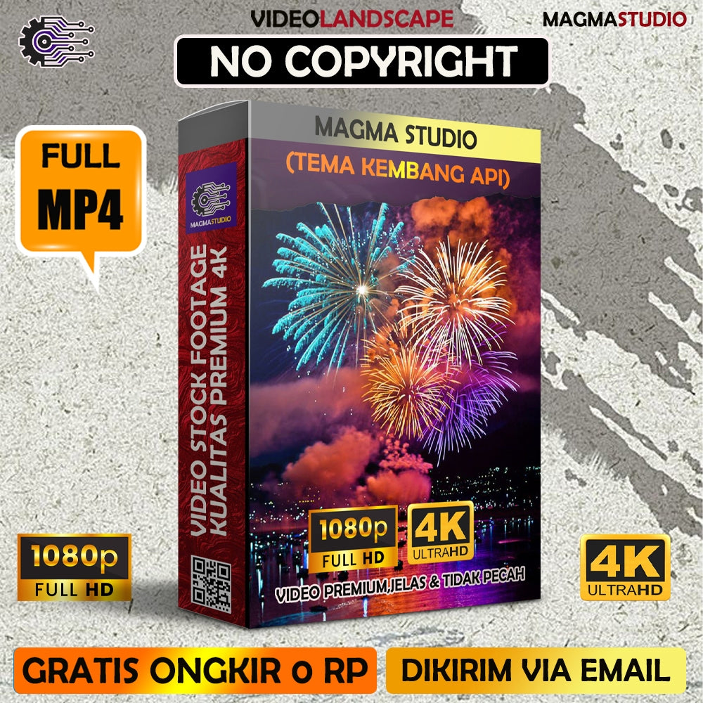 1000++(4K) Video Stock Footage TEMA K3MB4NG API- Bahan Youtube - Konten Kreator