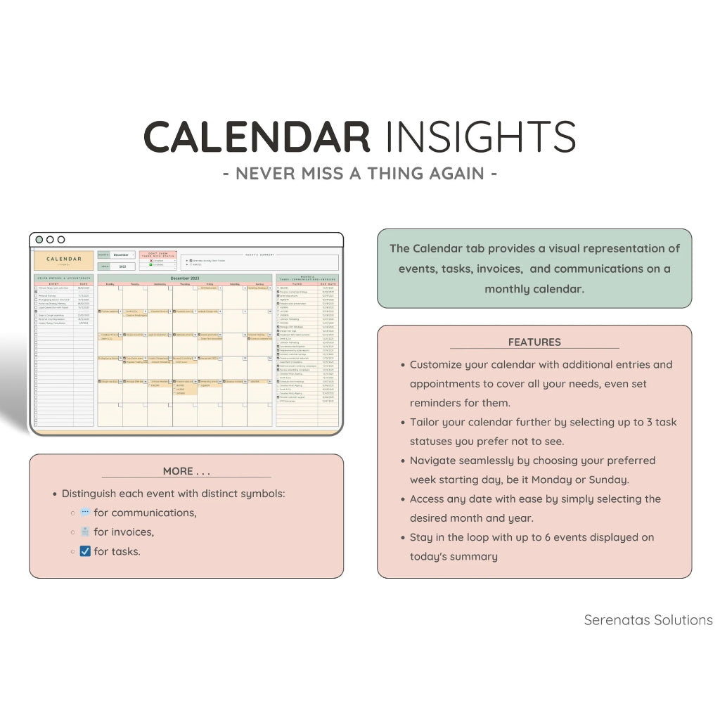 (ADL - 65) Pencatatan Keuangan untuk Bidang Jasa  Lengkap, All-in-One CRM & Bookkeeping Template: Task, Invoice Tracker, Client Management, and Financial Planner for Small Businesses and Entrepreneurs