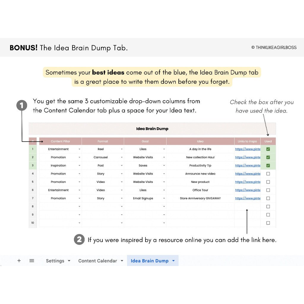 (ADL - 118) Social Media Content Planner Template | Calendar Kit Konten Kreator Harian Mingguan