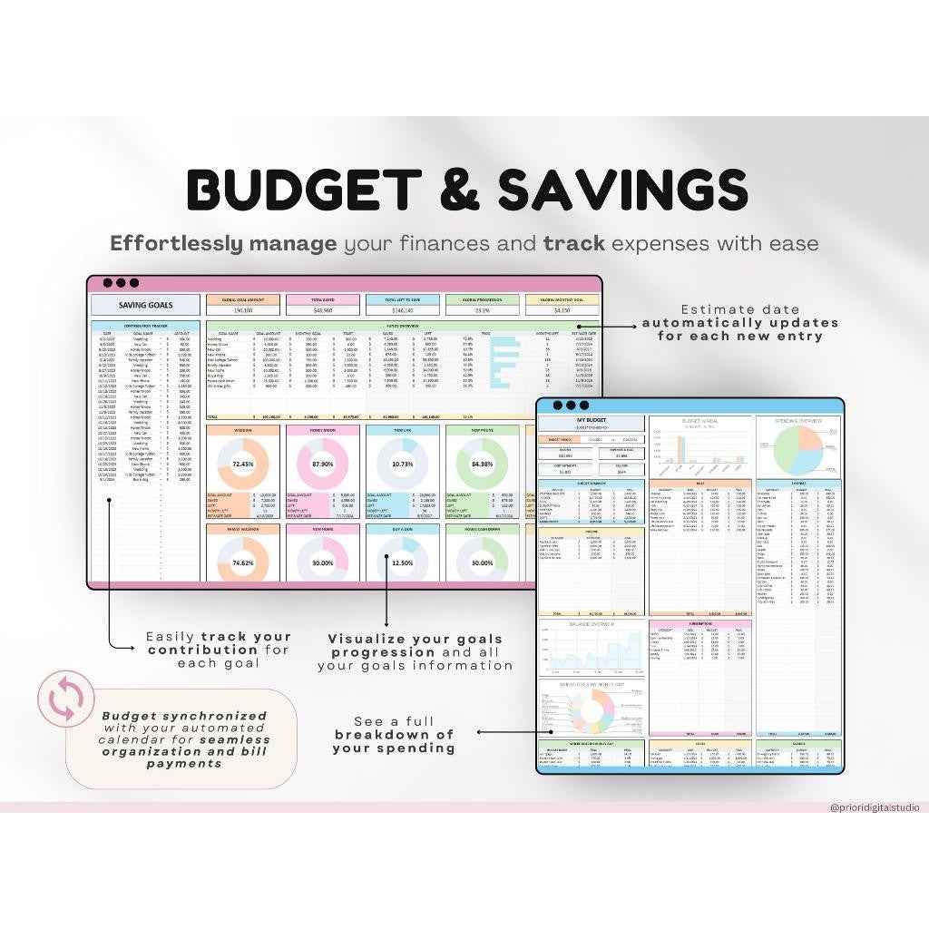 (ADL - 103) LIFE PLANNER LENGKAP 10 in 1 Template Keuangan Anggaran Budget Budgeting Habit Grocery To Do List Weight Health Meal Grocery Harian Minggu Bulanan Annual Planner Tracker Organizer Calculator Calender Dashboard Sheets & Excel