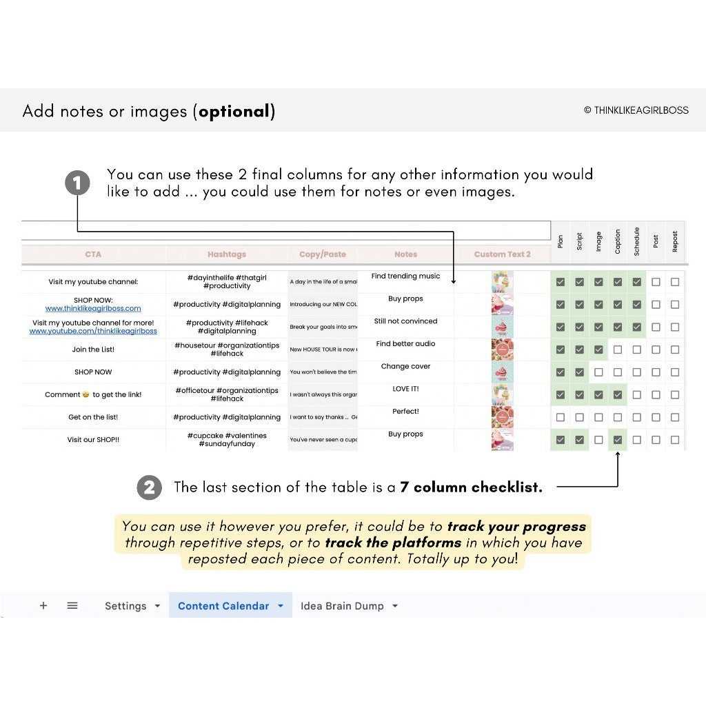 (ADL - 118) Social Media Content Planner Template | Calendar Kit Konten Kreator Harian Mingguan