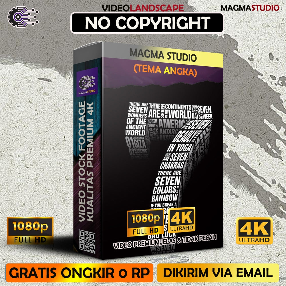 1000++(4K) Video Footage TEMA ANGKA NUMBER - Video Untuk Konten Kreator