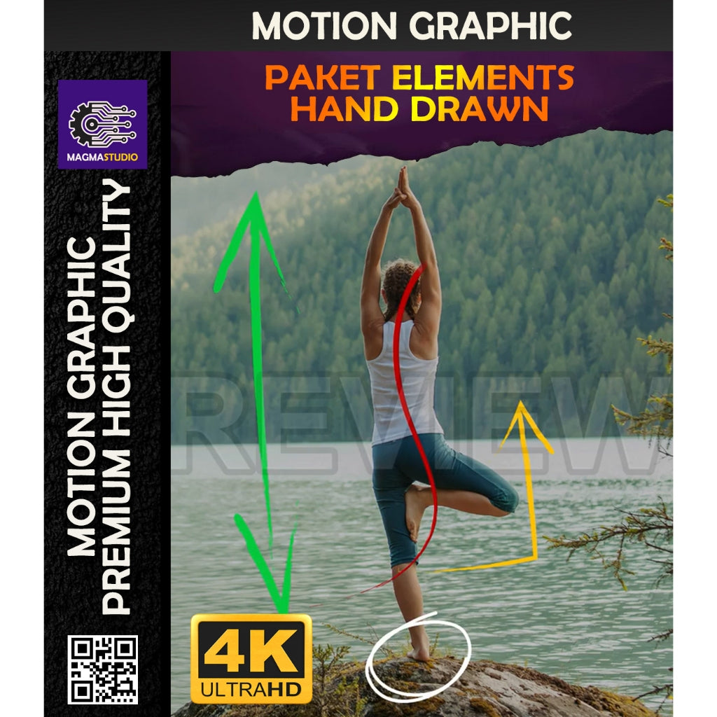 MOTION GRAPHIC ! PAKET 45 HAND DRAWN ELEMENTS PREMIIUM - Pelengkap Editing Video Tinggal DRAG & DROP
