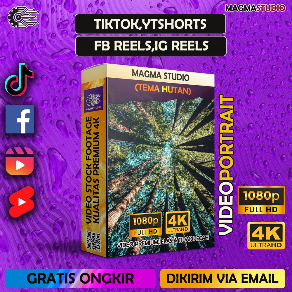 1000++ (4K) Footage Portrait HUTAN - BAHAN YOUTUBE-Tikt0k