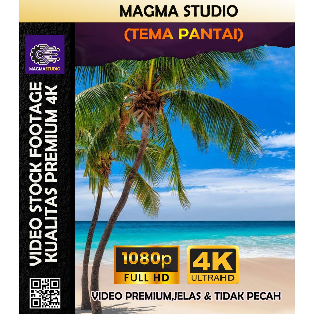 1000++ (4K) Footage Portrait PANTAI - BAHAN YOUTUBE-Tikt0k-Video Stock Footage ULTRA HD