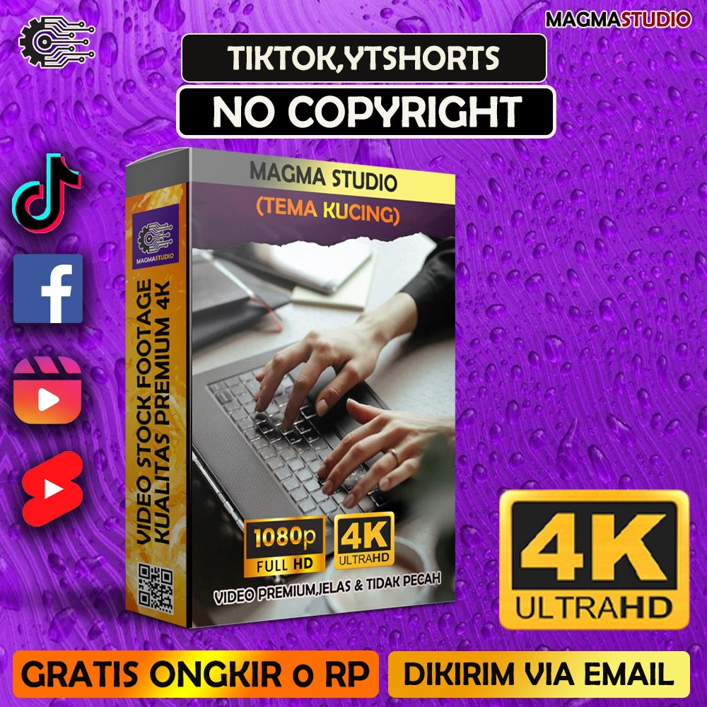 (FULL 4K) 200+ Video Stock Footage 4k HAND ON LAPTOP- Video Untuk Para Konten Kreator Video