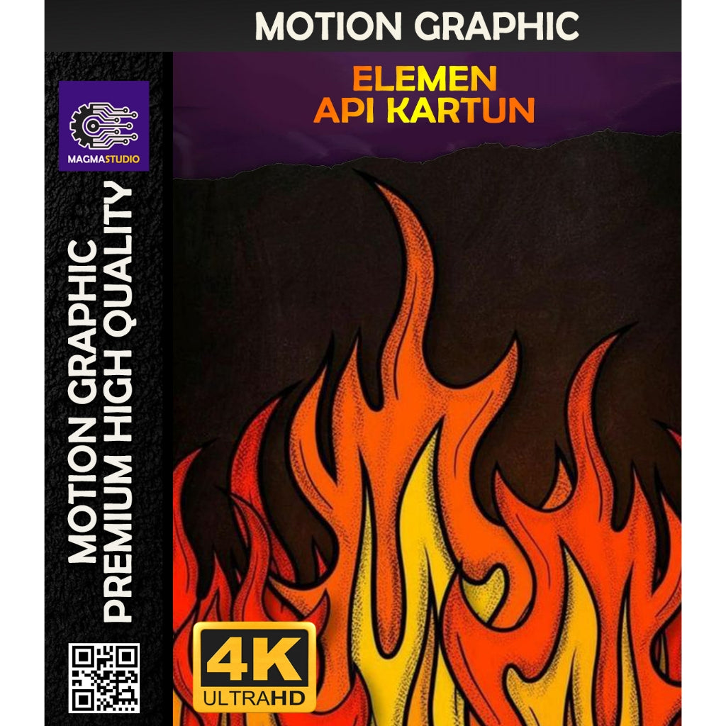 MOTION GRAPHIC ! PAKET ELEMEN API KARTUN PREMIIUM - Pelengkap Editing Video Tinggal DRAG & DROP