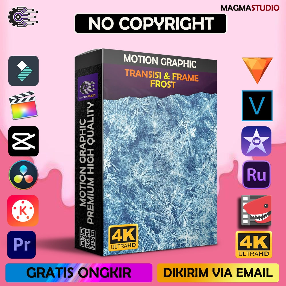 MOTION GRAPHIC ! PAKET FROST TRANSISI dan FRAME PREMIIUM - Pelengkap Editing Video Tinggal DRAG & DROP