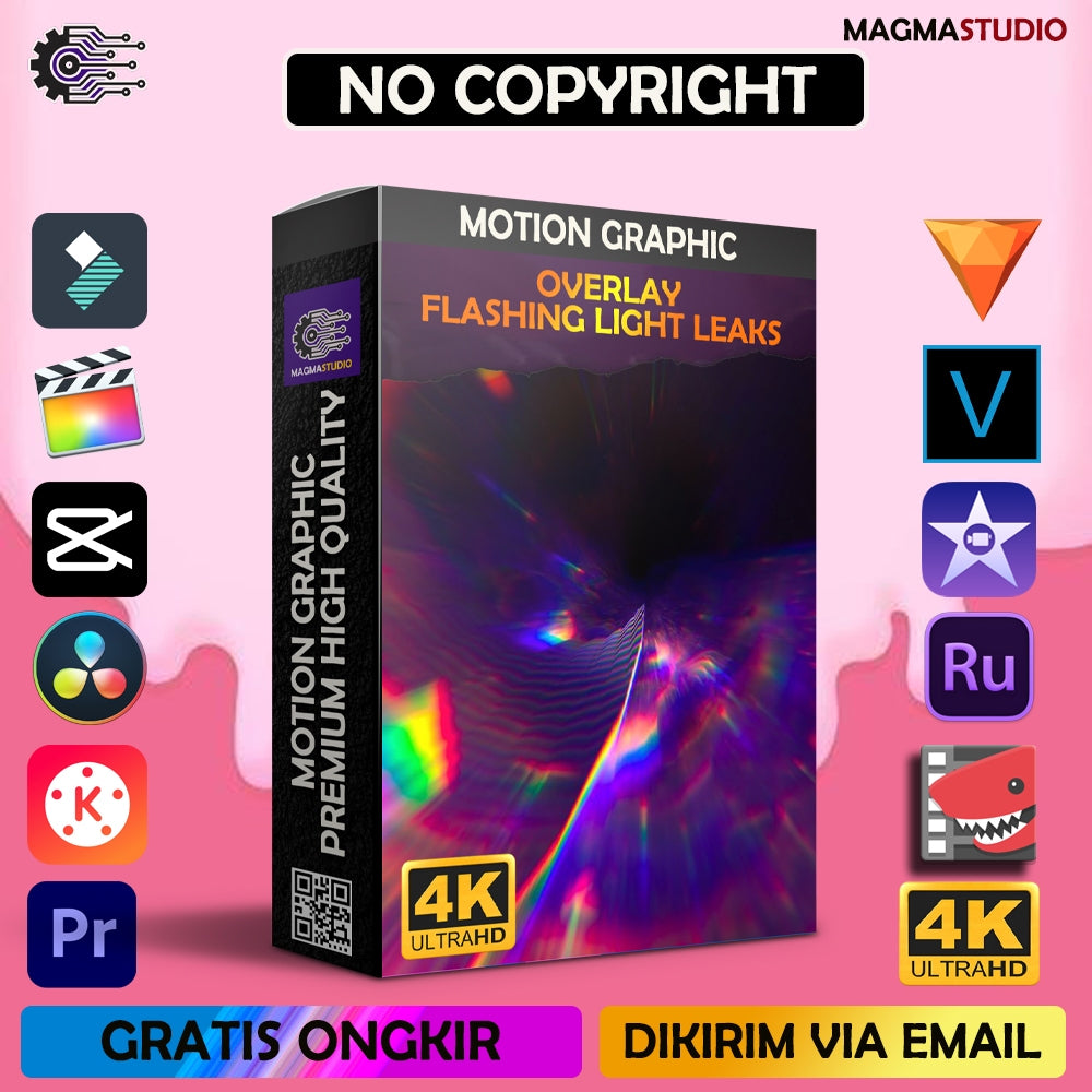 MOTION GRAPHIC ! PAKET FLASHING LIGHT LEAKS PREMIIUM - Pelengkap Editing Video Tinggal DRAG & DROP