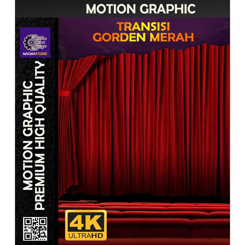 MOTION GRAPHIC ! PAKET TRANSISI PANGGUNG MERAH  - Pelengkap Editing Video Tinggal DRAG & DROP