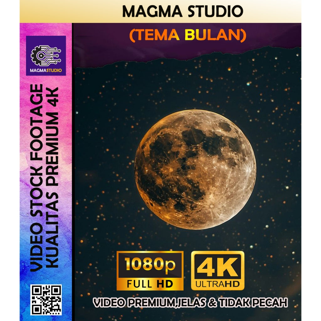 1000++ (4K) Footage Portrait BULAN - BAHAN YOUTUBE-Tikt0k