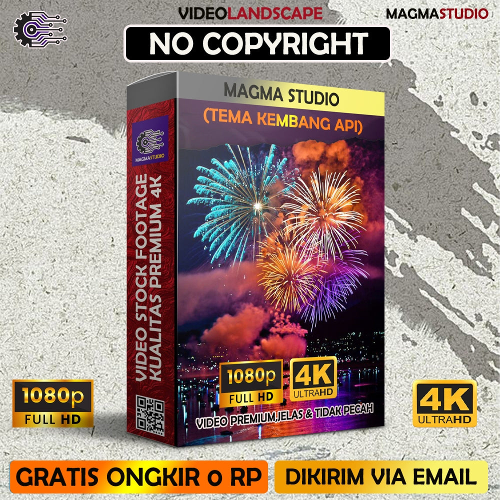 1000++(4K) Video Stock Footage TEMA K3MB4NG API- Bahan Youtube - Konten Kreator