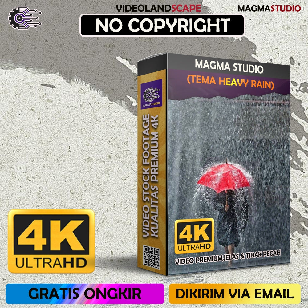 (FULL 4K) 200 Video Stock Footage 4k HEAVY RAIN/HUJAN DERASI- Video Untuk Para Konten Kreator Video