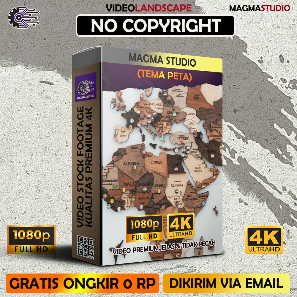 1000++ (4K) Video Stock Footage PETA- BAHAN YOUTUBE - Video Untuk Konten Kreator