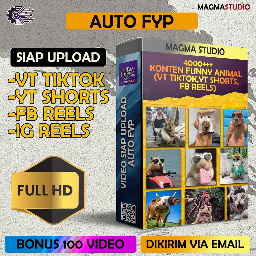 Paket 4.000++ VIDEO KONTEN VIDEO FUNNY ANIMAL (Kucing,Gogog,Panda Dll) - Video Viral Siap Upload