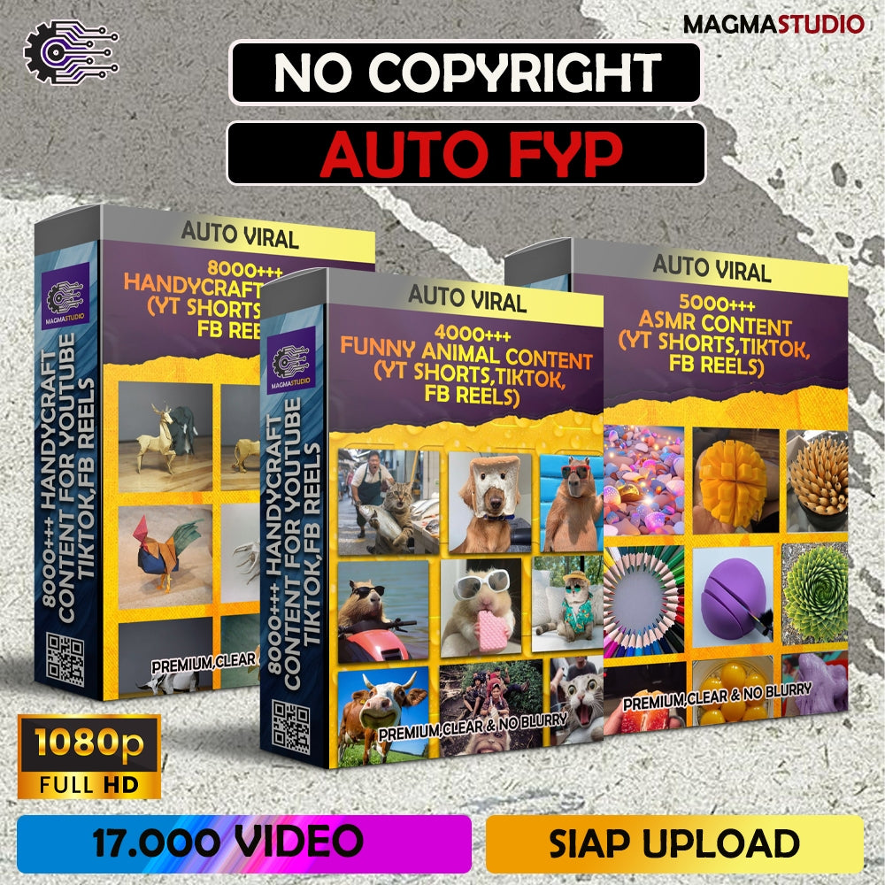 (BUNDLE PAKET AUTO FYP) 17.000 VIDEO SHORTS  TEMA ASMR,SATISFYING & HANDYCRAFT