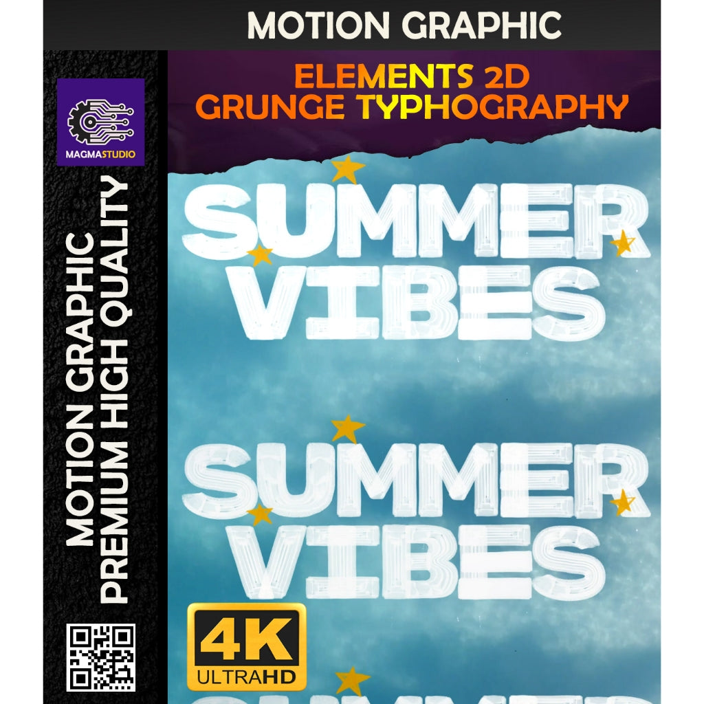 MOTION GRAPHIC ! PAKET  52  HURUF GRUNGE ALPHA - Pelengkap Editing Video Tinggal DRAG & DROP