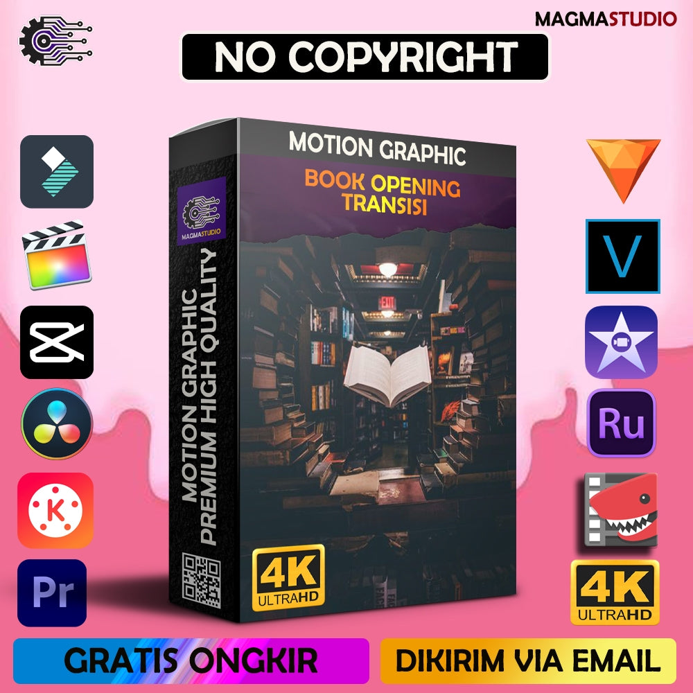 MOTION GRAPHIC ! FRAME BOOK OPENING PREMIIUM - Pelengkap Editing Video Tinggal DRAG & DROP