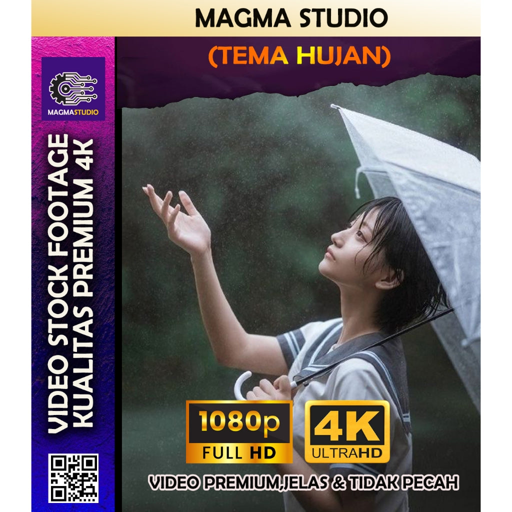 1000++ (4K) Footage Portrait HUJAN - BAHAN YOUTUBE-Tikt0k - STOCK FOOTAGE ULTRA HD