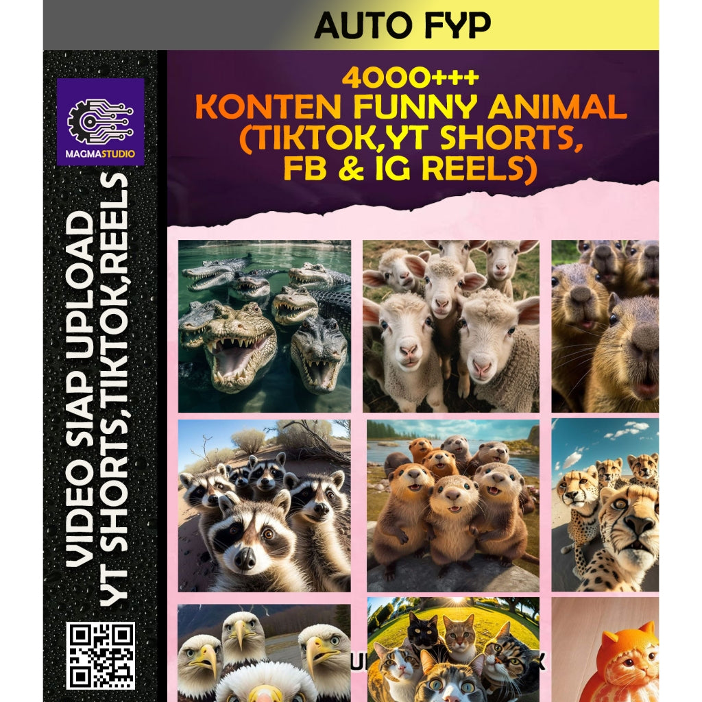 Paket 4.000++ VIDEO KONTEN VIDEO FUNNY ANIMAL (Kucing,Gogog,Panda Dll) - Video Viral Siap Upload