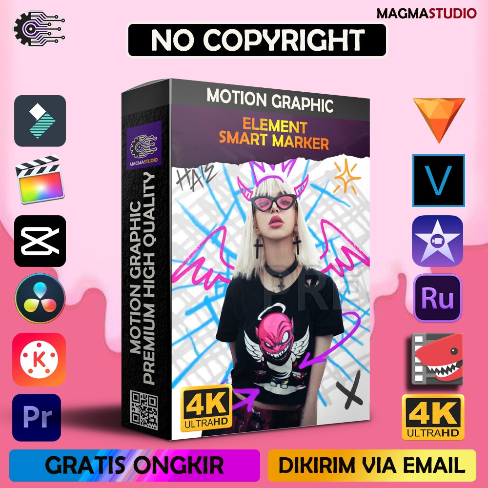 MOTION GRAPHIC ! PAKET SMART MARKER ELEMENPREMIIUM - Pelengkap Editing Video Tinggal DRAG & DROP
