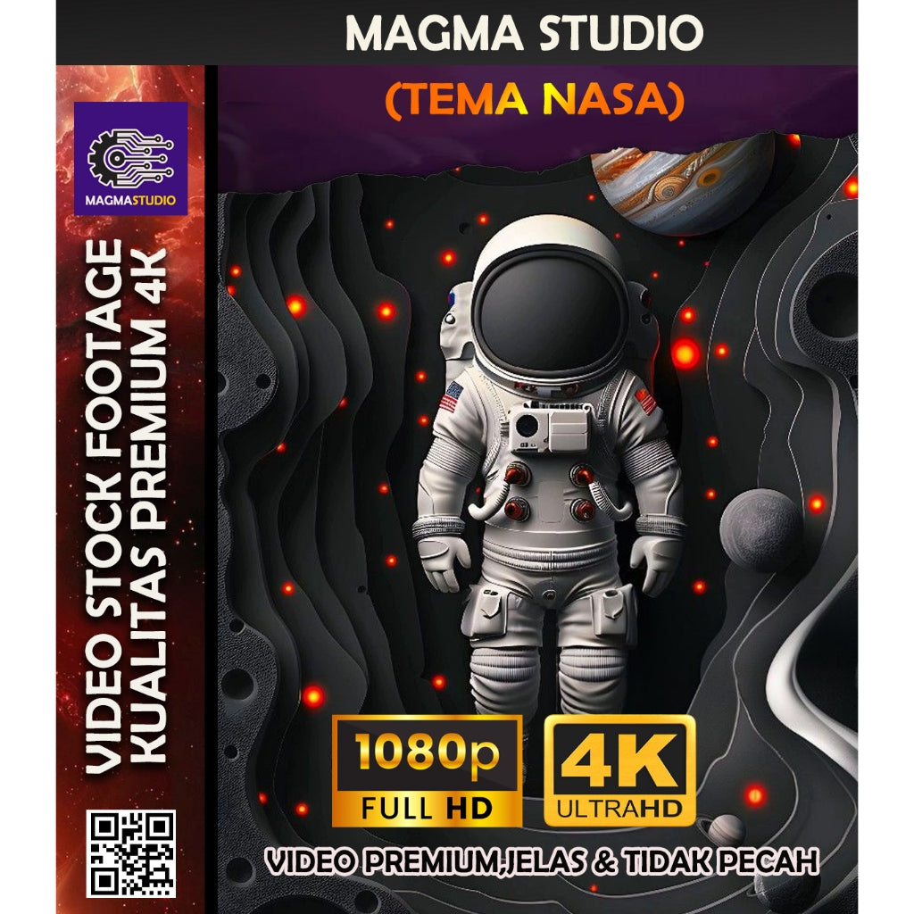 Footage 1000++ (4K) Tema NASA & ASTRONOT Video Stock -Video Untuk Para Konten Kreator Video