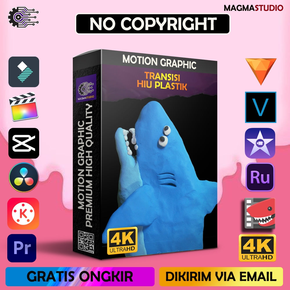 MOTION GRAPHIC ! PAKET HIU PLASTIK Transisi - Pelengkap Editing Video Tinggal DRAG & DROP