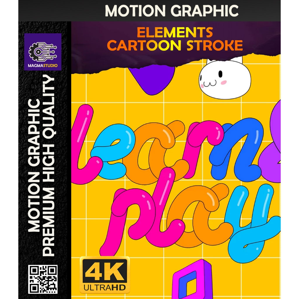 MOTION GRAPHIC ! PAKET 78 CARTOON STROKE LINE - Pelengkap Editing Video Tinggal DRAG & DROP