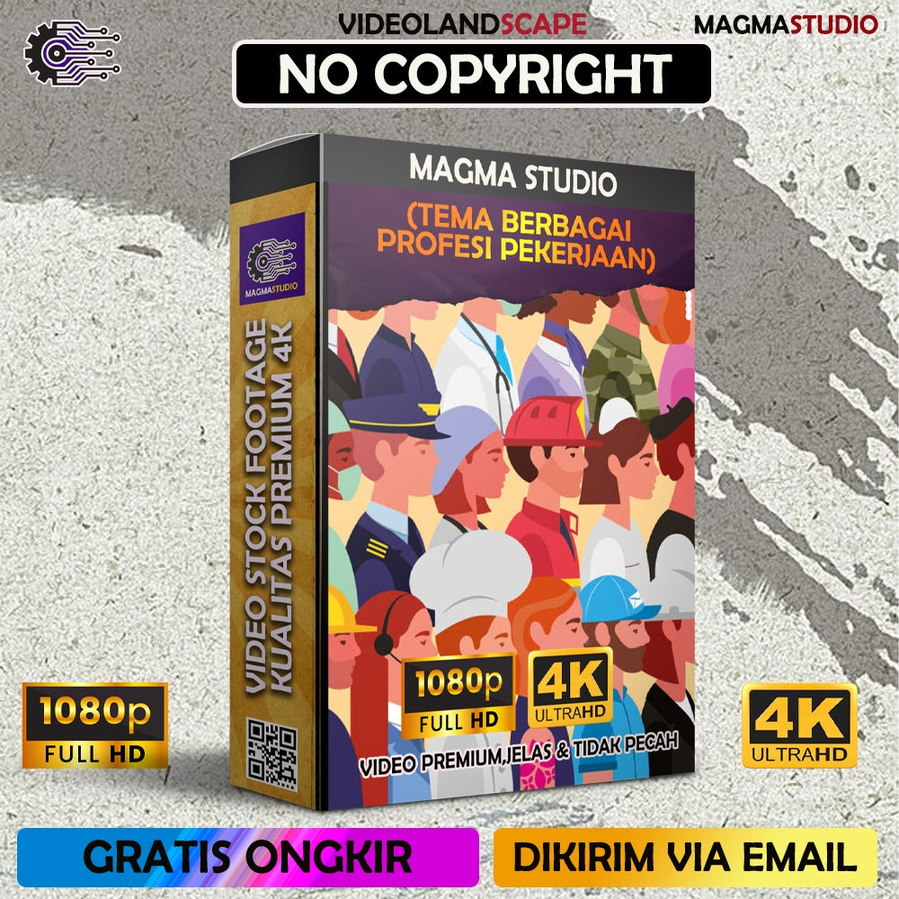 1000++ (4K) Video Stock Footage PROFESI PEKERJAAN-Video Untuk Para Konten Kreator Video