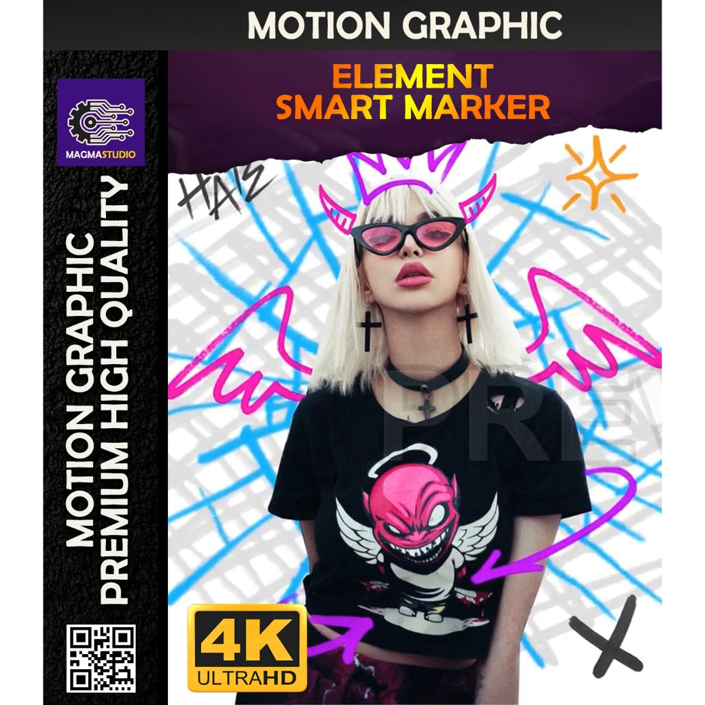 MOTION GRAPHIC ! PAKET SMART MARKER ELEMENPREMIIUM - Pelengkap Editing Video Tinggal DRAG & DROP