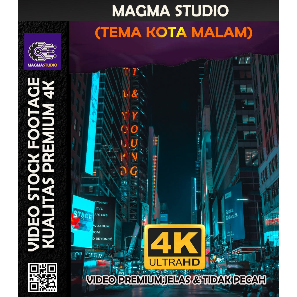 (FULL 4K) 100 Video Footage TEMA KOTA MALAM - Video Untuk Para Konten Kreator Video