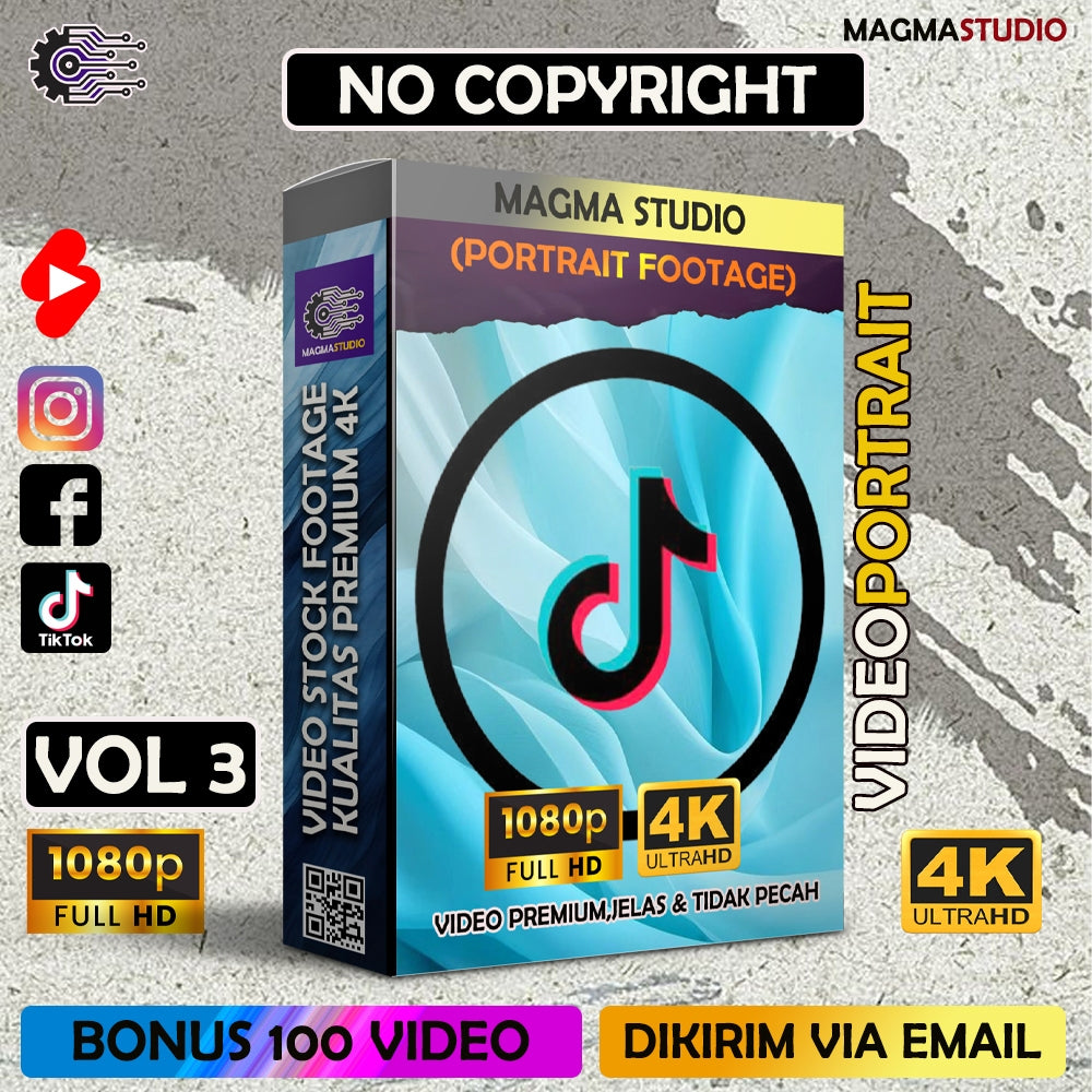(VOL 3.) 1000++ (4K) Video Footage VERTIKAL BERBAGAI TEMA - BAHAN YOUTUBE-Tikt0k
