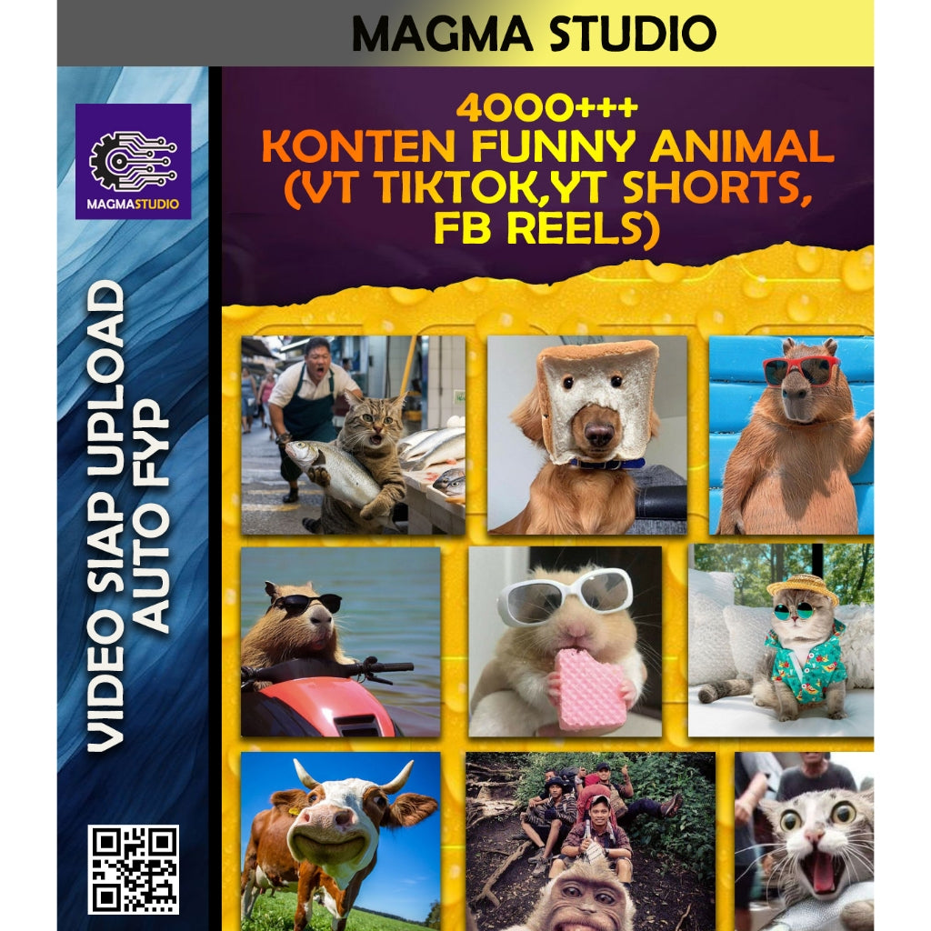Paket 4.000++ VIDEO KONTEN VIDEO FUNNY ANIMAL (Kucing,Gogog,Panda Dll) - Video Viral Siap Upload