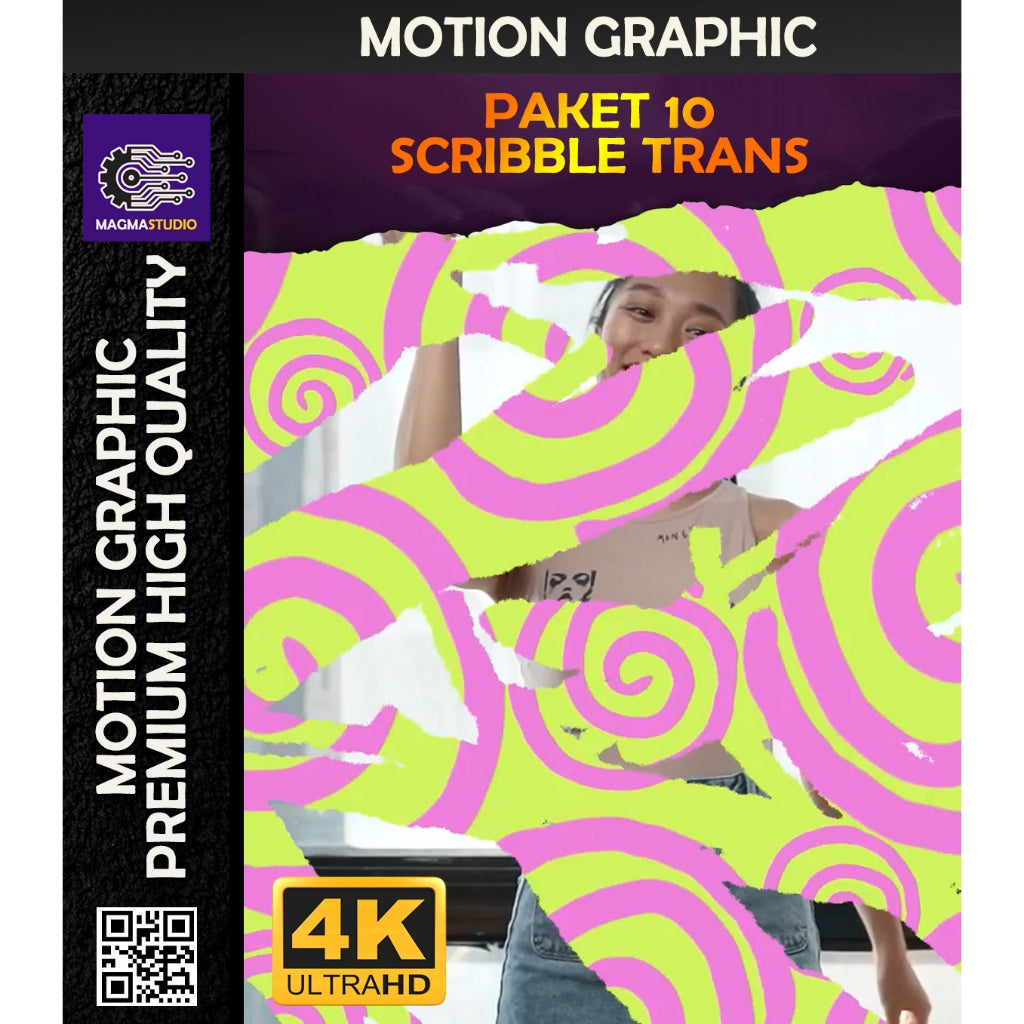 MOTION GRAPHIC ! PAKET 10 SCRIBBLE Transisi  - Pelengkap Editing Video Tinggal DRAG & DROP