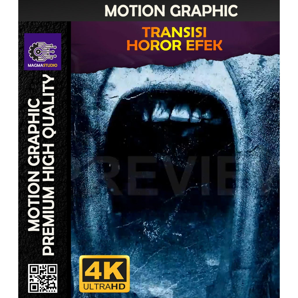 MOTION GRAPHIC ! PAKET TRANSISI HOROR PREMIIUM - Pelengkap Editing Video Tinggal DRAG & DROP
