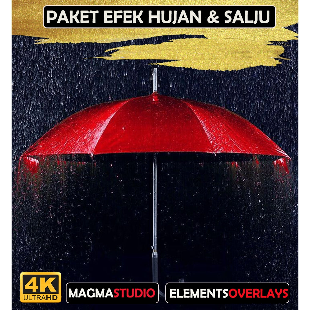 MOTION GRAPHIC !  BUNDLE EFEK HUJAN OVERLAY ISI 4 PAKET PREMIUM Untuk Capcut,Filmora,Premiere,DLL