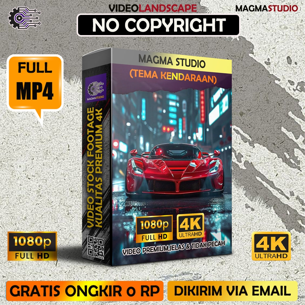 1000++ (4K) Video Stock Footage KENDARAAN- Bahan Youtube -  Untuk Konten Kreator