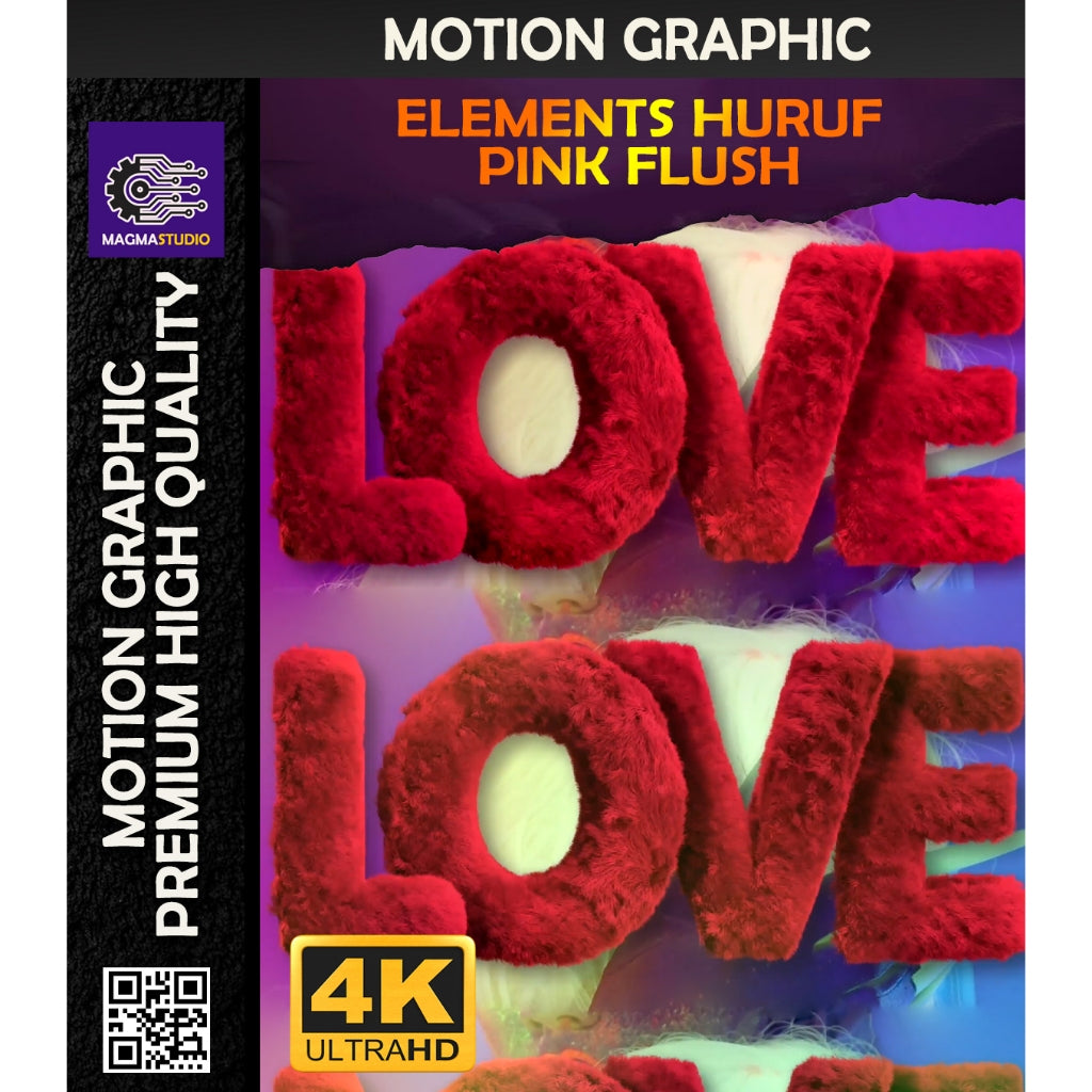 MOTION GRAPHIC ! PAKET  52 HURUF PINK FLUSH - Pelengkap Editing Video Tinggal DRAG & DROP
