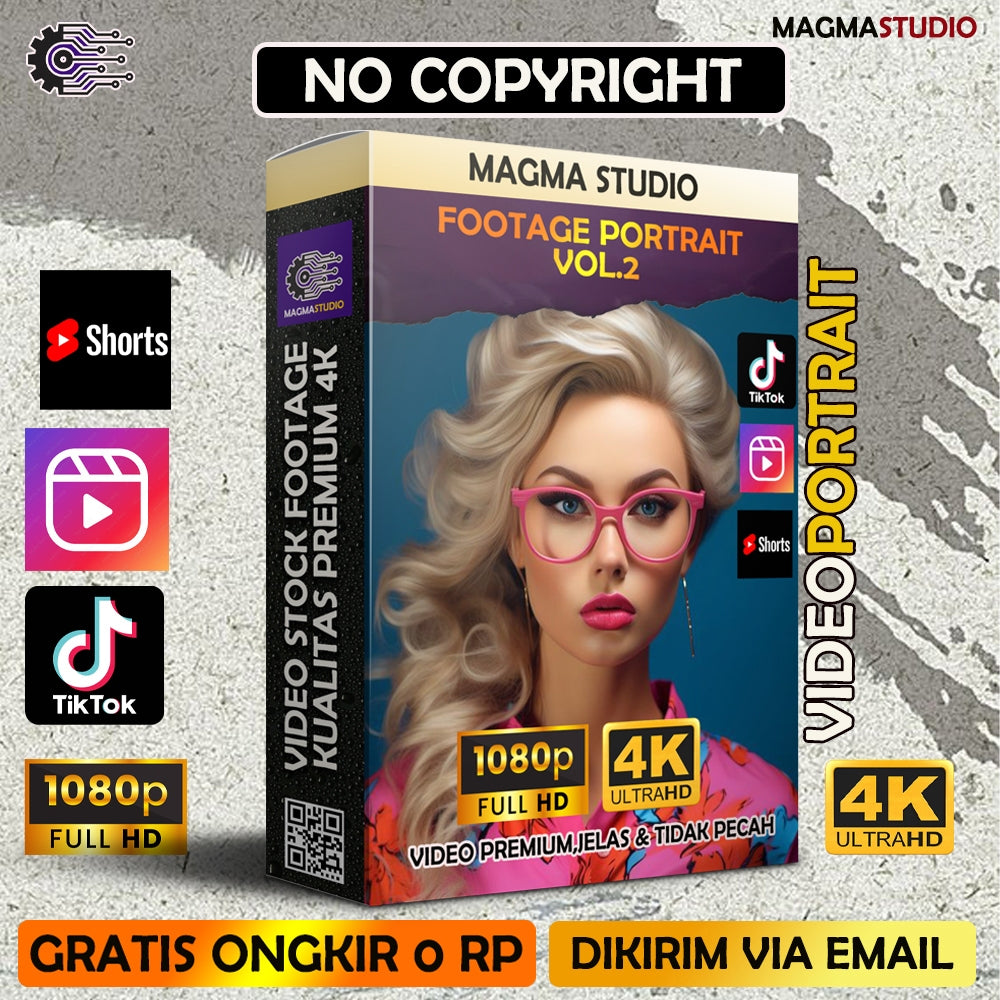 (VOL 2) 1000++ (4K) Video Footage VERTIKAL - BAHAN YOUTUBE-Tikt0k