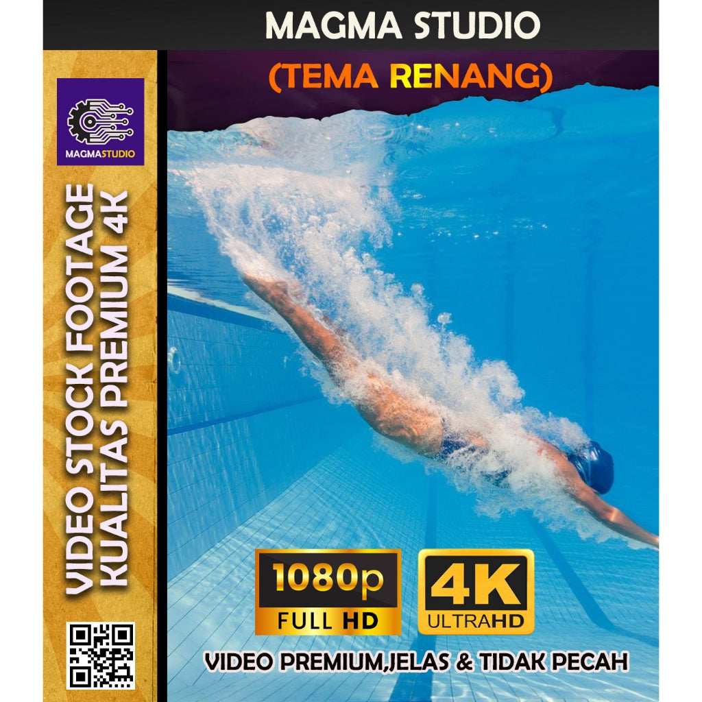 Footage 1000++ (4K) Tema RENANG/SWIMMING Video Stock -Video Untuk Para Konten Kreator Video