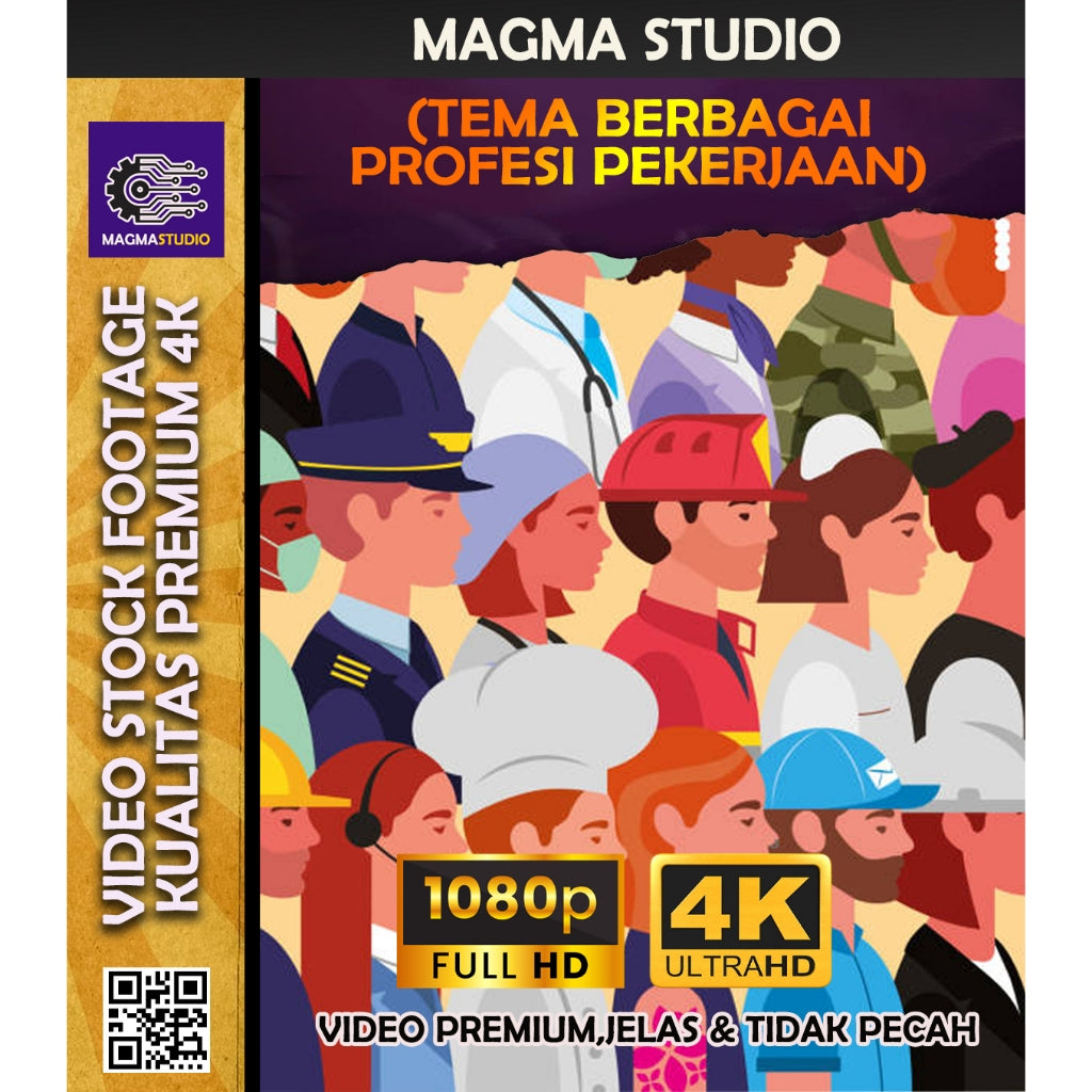 1000++ (4K) Video Stock Footage PROFESI PEKERJAAN-Video Untuk Para Konten Kreator Video