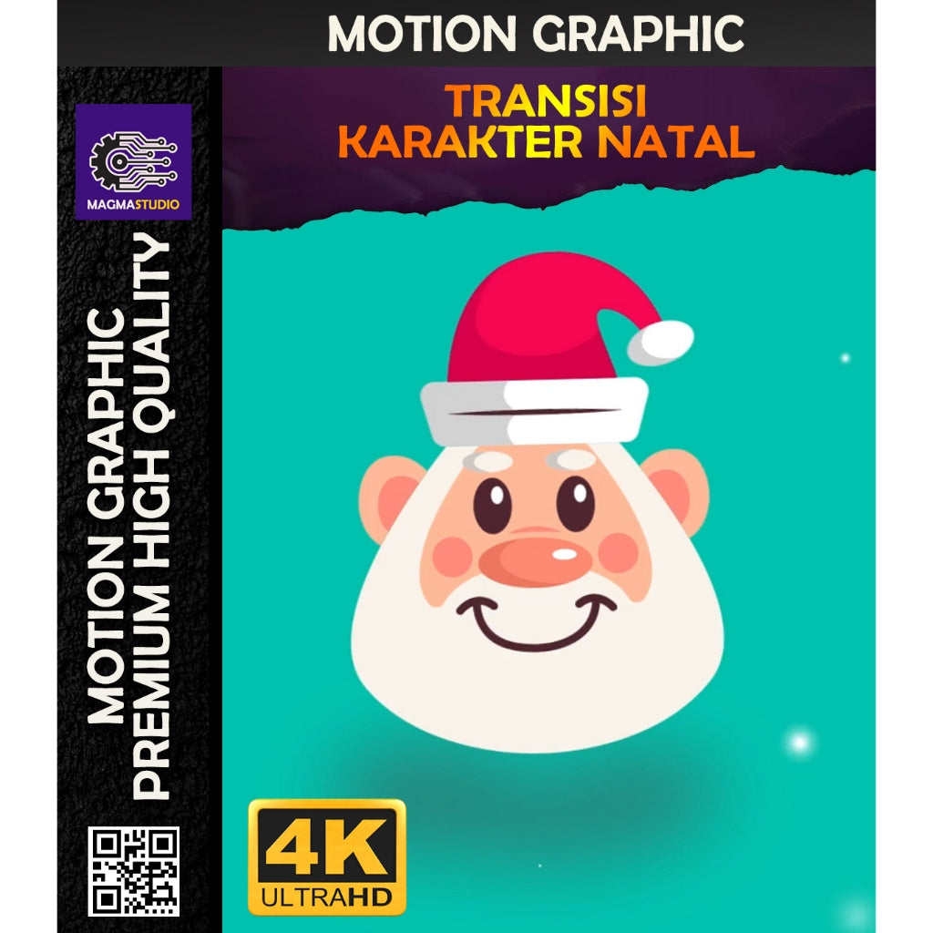 MOTION GRAPHIC ! TRANSISI 6 KARAKTER NATAL - Pelengkap Editing Video Tinggal DRAG & DROP