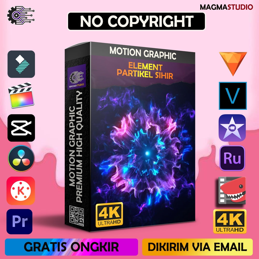 MOTION GRAPHIC ! PAKET PARTIKEL SIHIR ELEMENT PREMIIUM - Pelengkap Editing Video Tinggal DRAG & DROP