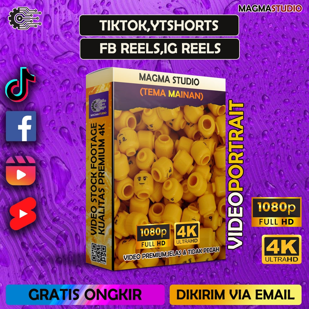 1000++ (4K) Footage Portrait MAINAN - BAHAN YOUTUBE-Tikt0k