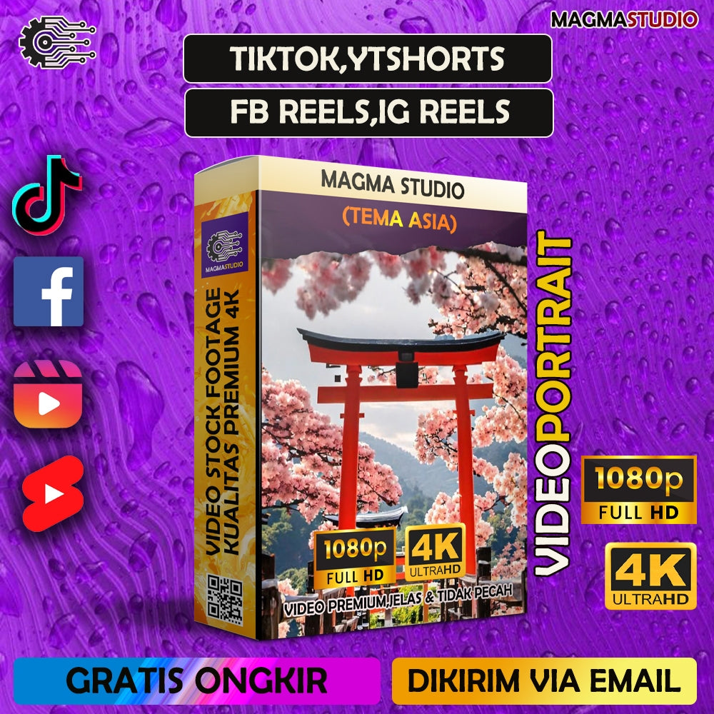 1000++ (4K) Footage Portrait ASIA - BAHAN YOUTUBE-Tikt0k