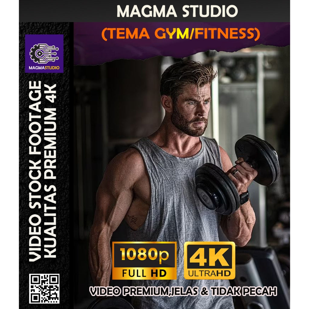 1000++(4K) Footage Portrait TEMA GYM & FITNESS - Video Stock Footage ULTRAHD