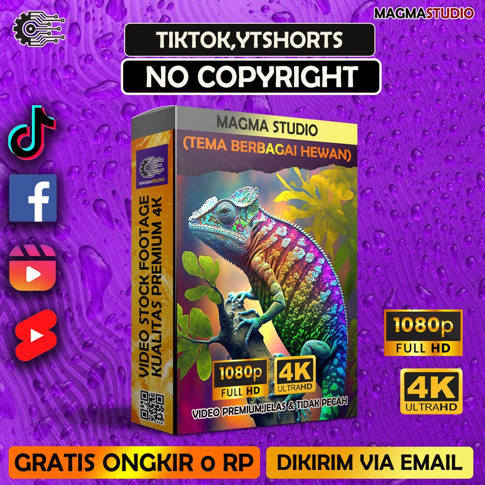 1000++ (4K) Footage Portrait TEMA ANEKA HEWAN - BAHAN YOUTUBE-Tikt0k